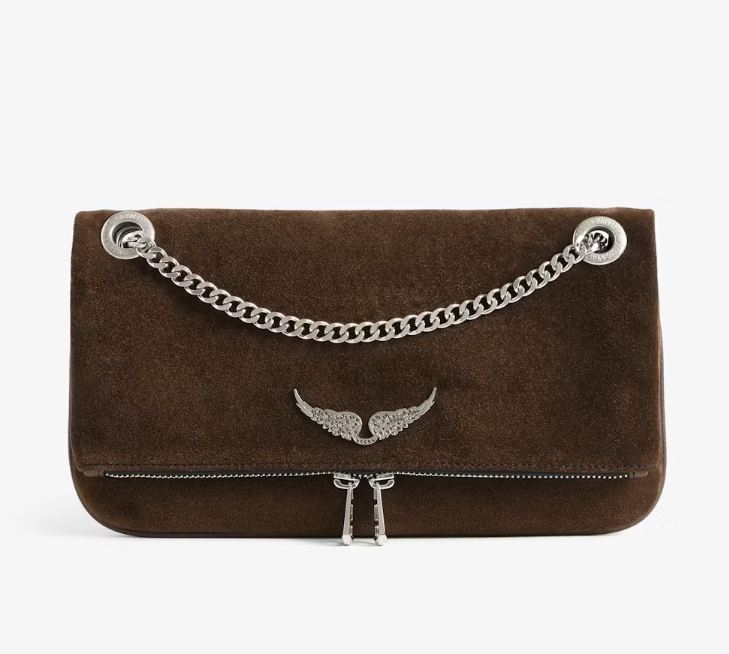 Cartera Zadig Rock ante marron suede